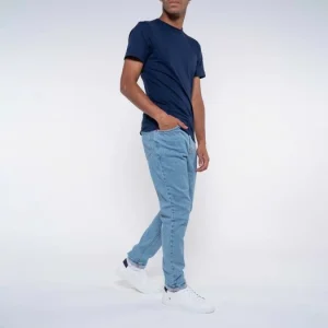 soldes magasin 1083 JEANS AJUSTE 103 DELAVE Coton Bio Superdenim Flex Clair Homme 12