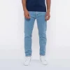 soldes magasin 1083 JEANS AJUSTE 103 DELAVE Coton Bio Superdenim Flex Clair Homme 16