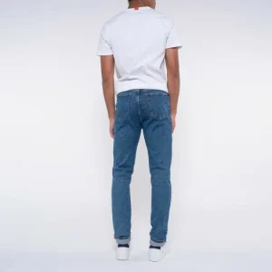 1083 JEANS AJUSTE 103 DELAVE Coton Bio Superdenim Flex Océan Homme qualité supérieure 11