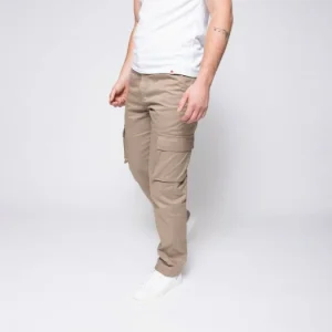 1083 CARGO DROIT 111 Coton Bio Denimoriginal Uni Beige Homme nouvelle saison 15