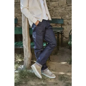 online boutique 1083 CARGO DROIT 111 Coton Bio Superdenim Bleu Homme 23