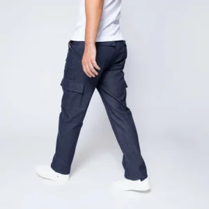 online boutique 1083 CARGO DROIT 111 Coton Bio Superdenim Bleu Homme 15