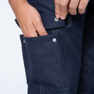 online boutique 1083 CARGO DROIT 111 Coton Bio Superdenim Bleu Homme 19