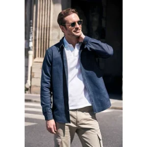 1083 SUR-CHEMISE 721 GOELAND LES HIRONDELLES Surcyclee Denimoriginal Bleu luxe soldes 18