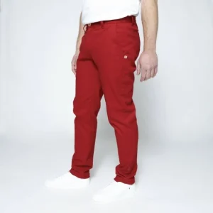 1083 CHINO AJUSTE 163 Coton Bio Filidenim Flex Uni Carmin Homme magasin 12