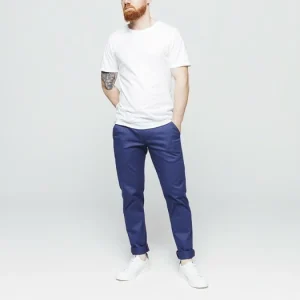 1083 CHINO AJUSTE 163 Coton Bio Filidenim Flex Uni Bleu Homme mode pas cher 12