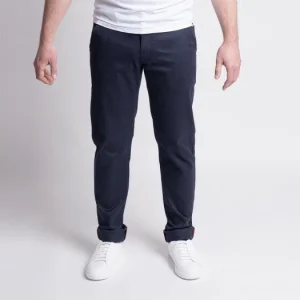 styles dernier cri 1083 CHINO AJUSTE 163 Coton Bio Filidenim Flex Uni Bleu Marine Homme 12