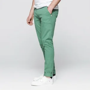 1083 CHINO AJUSTE 163 Coton Bio Filidenim Flex Uni Vert Tilleul Homme mode 8