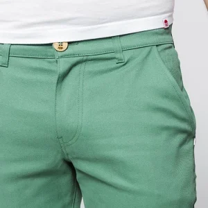 1083 CHINO AJUSTE 163 Coton Bio Filidenim Flex Uni Vert Tilleul Homme mode 12