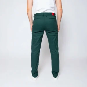 à prix réduits 1083 CHINO AJUSTE 163 Coton Bio Filidenim Flex Uni Vert Emeraude Homme 17