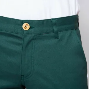 à prix réduits 1083 CHINO AJUSTE 163 Coton Bio Filidenim Flex Uni Vert Emeraude Homme 21