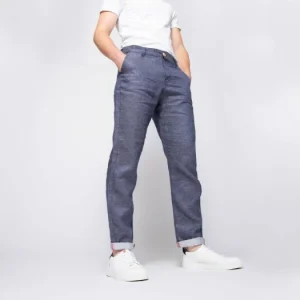 1083 CHINO CAROTTE 168 Lin Denimoriginal Bleu Homme vente pas cher 13