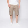 marque moins cher 1083 BERMUDA CARGO DROIT 179 Coton Bio Denimoriginal Uni Beige Homme 25