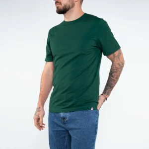 1083 T-SHIRT DROIT 304 UNI Coton Bio Vert Emeraude Homme site en ligne 11