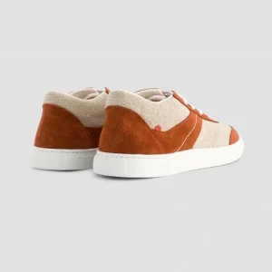 marque pas cher 1083 SNEAKERS BASSES 901 Lin Cuir Beige/terracotta Unisexe 10