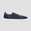 boutiqued pas cher 1083 SNEAKERS BASSES 912 Cuir Bleu Unisexe 14