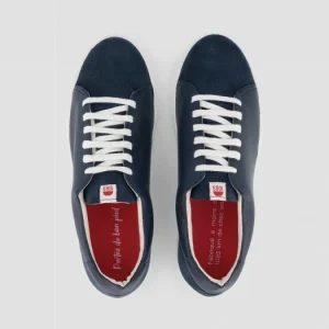 boutiqued pas cher 1083 SNEAKERS BASSES 912 Cuir Bleu Unisexe 14