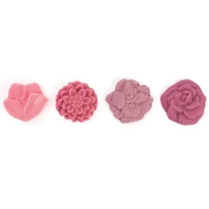 qualité supérieure Graine Créative Moule Bougie Moule Pour Fondants à Bougie – Fleurs – 4 Pcs 15