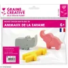 grossiste en ligne Graine Créative Moule Savon Moule à Savons Fantaisie – Animaux De La Savane – 3 Pcs 8